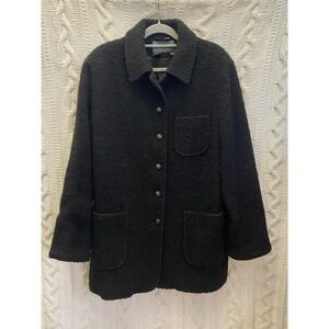 BROMLEY COLLECTION Brown Wool Quiet Luxury Peacoat Vtg Women 16